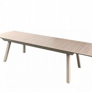 שולחן אלומיניום נפתח לגינה אלכסון 100×216/297 ללא כיסאות